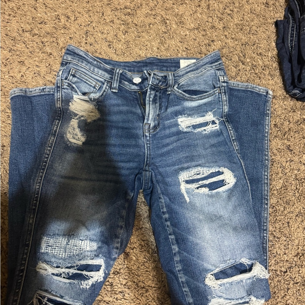 Stylish Distressed Blue Boyfriend Jeans